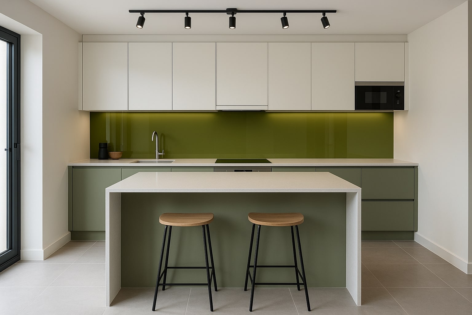 Küchenrückwand RAL 6003 Olivgrün